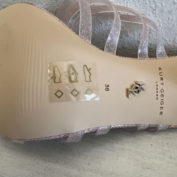Kurt Geiger PIERRA VINYL MULE Pale Pink US 6 EUR 36 Party Heels - Picture 9 of 15
